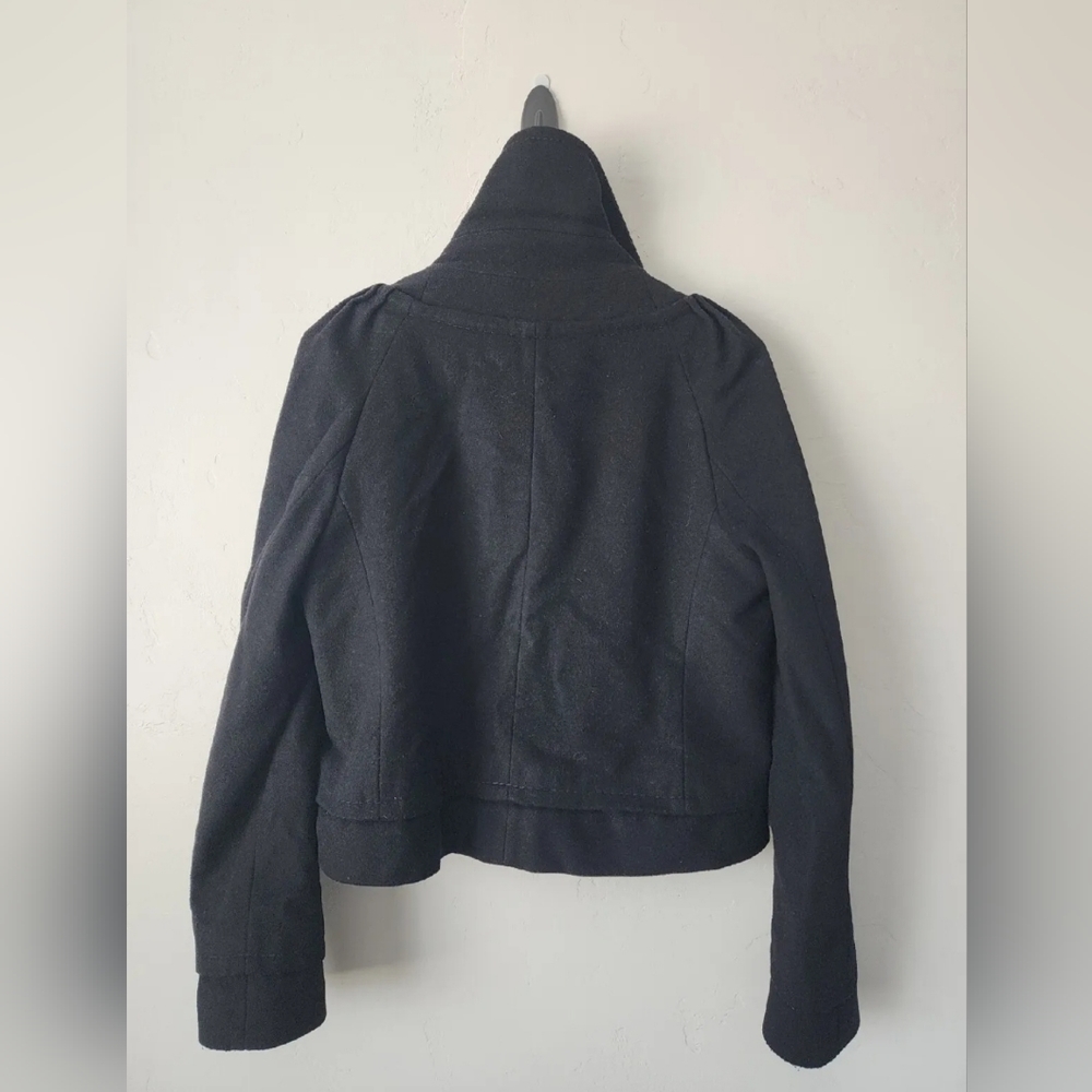 BCBG MAXAZRIA pea coat short jacket size L 70% Wool - Picture 12 of 13